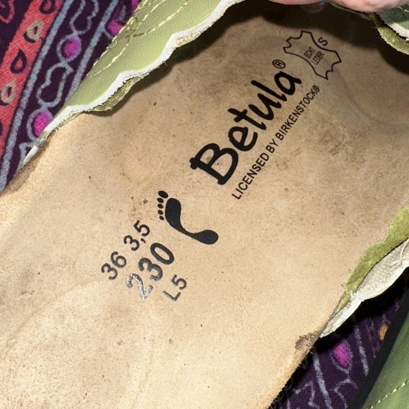 Betula by Birkenstock Green Scalloped Double Buckle Sandals – Size 36/5 - Picture 5 of 5